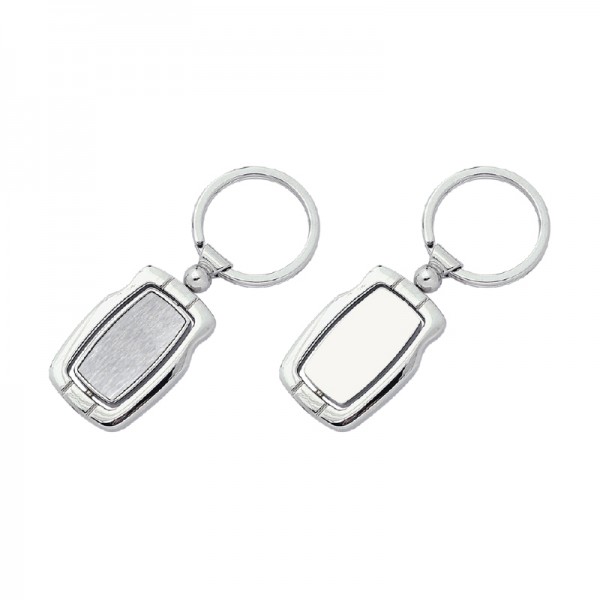 A2-21522 90028 Krom Tek Taraflı Metal Anahtarlık