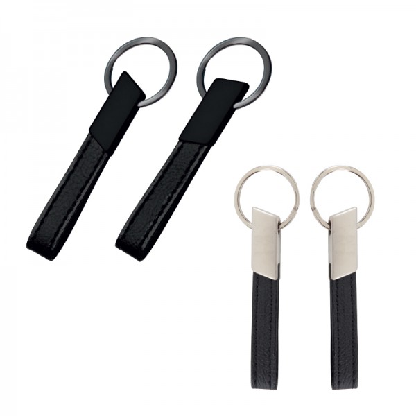 A2-21748 2411 Krom Metal Suni̇ Deri̇ Anahtarlık