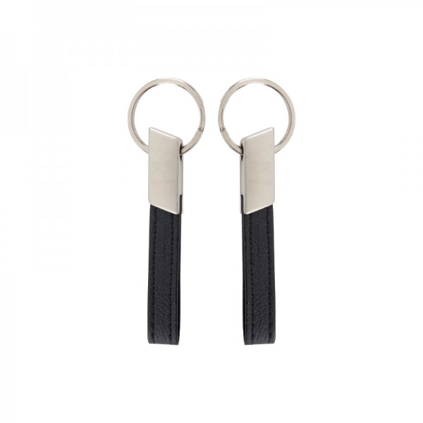 A2-21748 2411 Krom Metal Suni̇ Deri̇ Anahtarlık