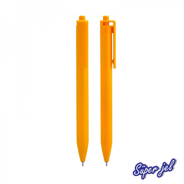 A2-23672 509 Sarı Plastik Süper Jel Kalem