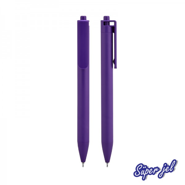 A2-23670 509 Mor Plastik Süper Jel Kalem