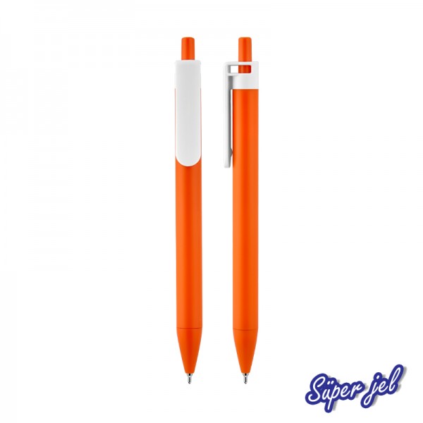 A2-23696 509-BK Turuncu Plastik Süper Jel Kalem