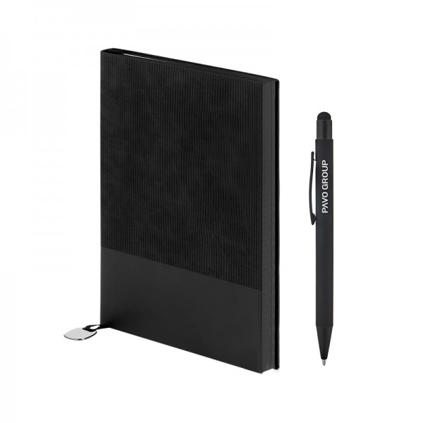 A2-23912 2423-K Siyah Hediyelik Set - Defter - Kalem Seti