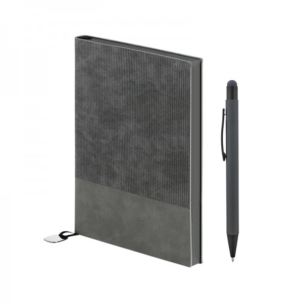 A2-23910 2423-K Füme Hediyelik Set - Defter - Kalem Seti