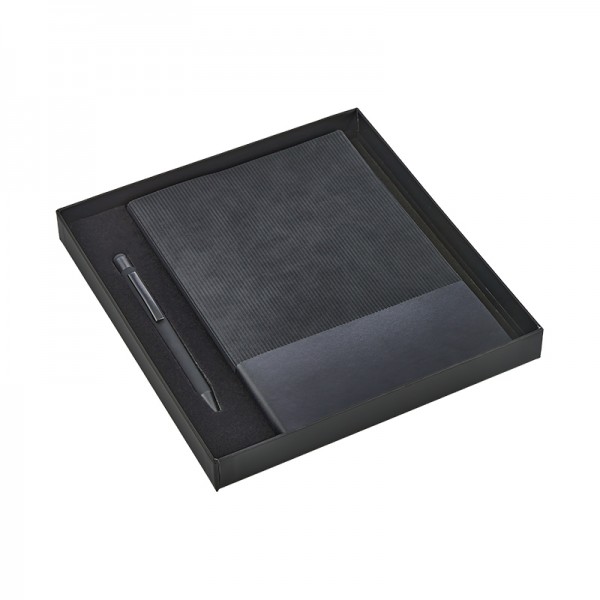 A2-23912 2423-K Siyah Hediyelik Set - Defter - Kalem Seti