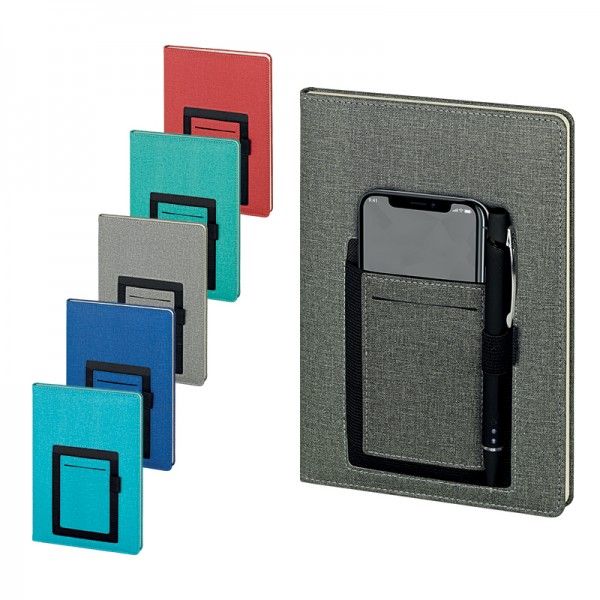 A2-20190 Gri Termo Deri Defter (15x21 cm) A2-20190 2420 Gri Termo Deri̇ Defter (Ivory Kağıt)