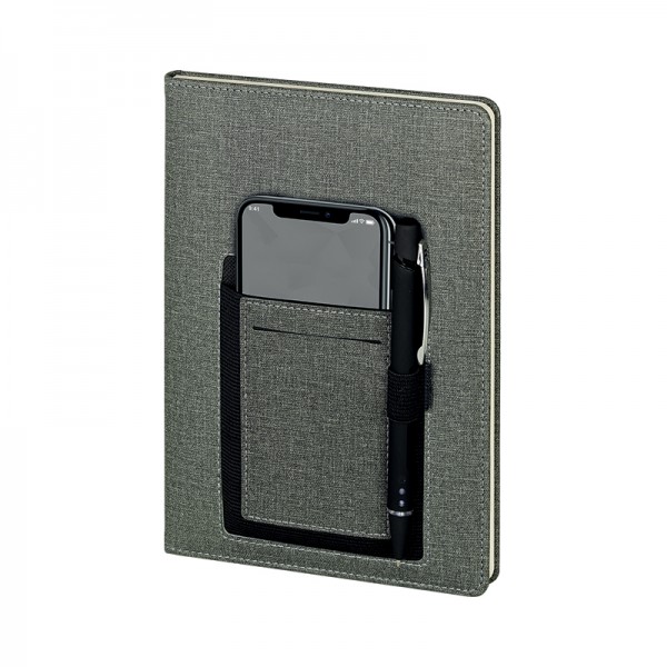 A2-20186 2420 Siyah-Füme Termo Deri̇ Defter (Ivory Kağıt)