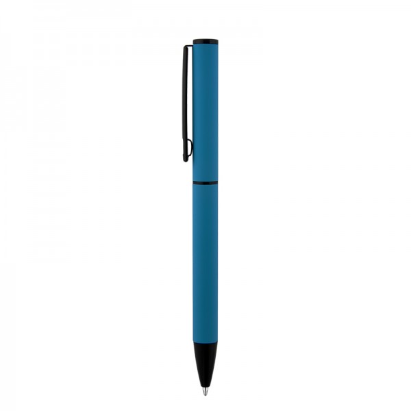 A2-23744 1023-T Turkuaz Metal Tükenmez Kalem Rubber Gövde
