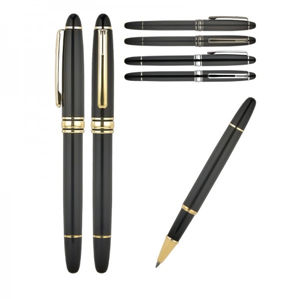 A2-23856 1218-R Siyah-Füme Metal Roller Kalem