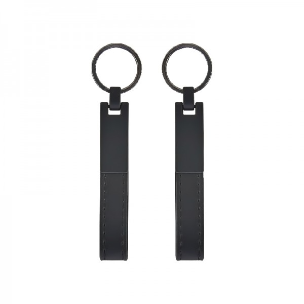 A2-21772 2412 Siyah Metal Suni̇ Deri̇ Anahtarlık