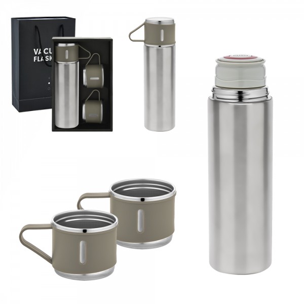 A2-24040 5337 Krom Çelik 3'Lü Termos Set / 500 Ml