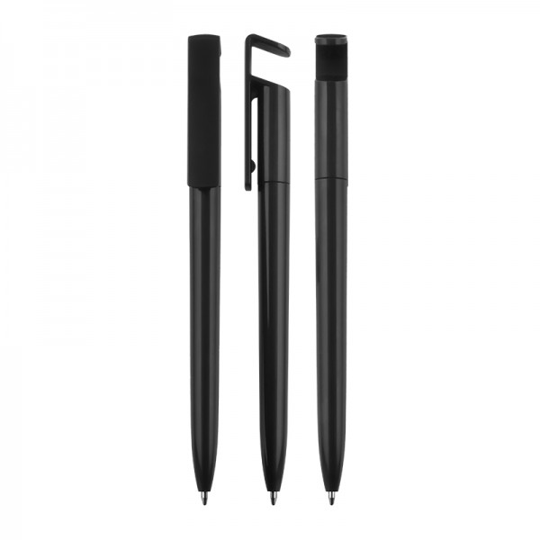 A2-24066 445 Siyah Çevirmeli Plastik Tükenmez Kalem