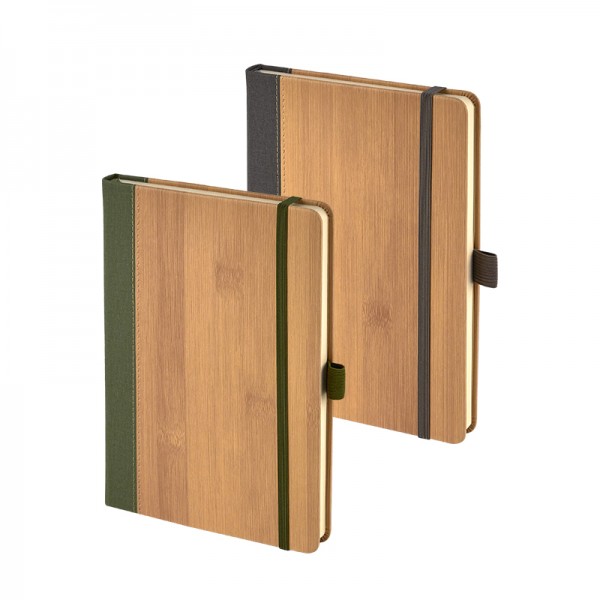 A2-24118 2428 Gri Termo Deri Bambu Defter