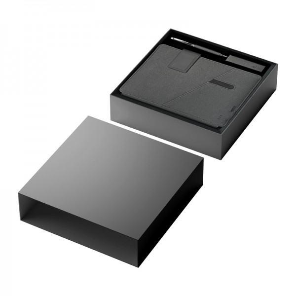 A2-24234 1071 Siyah Premıum Powerbank Organizer Hediyelik Set