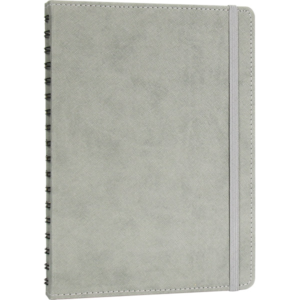 A2-39756 Gri Gizli Spiralli Ajanda 17,5x24 cm